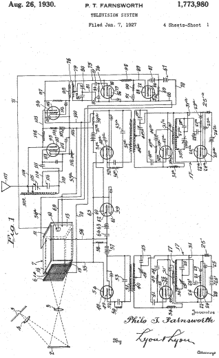 First Television Patent