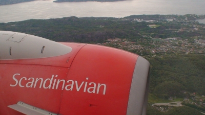 SAS plane over Bergen