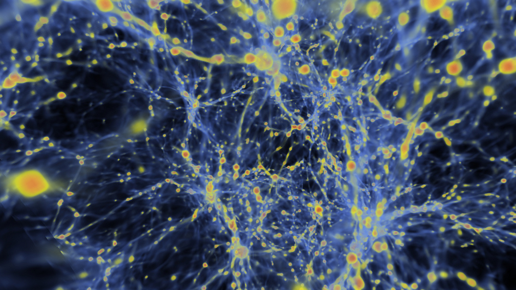 Visualization of the Universe as it condenses around fluctuations in the density of dark and ordinary matter, by Argonne National Laboratory, via Flickr.com 