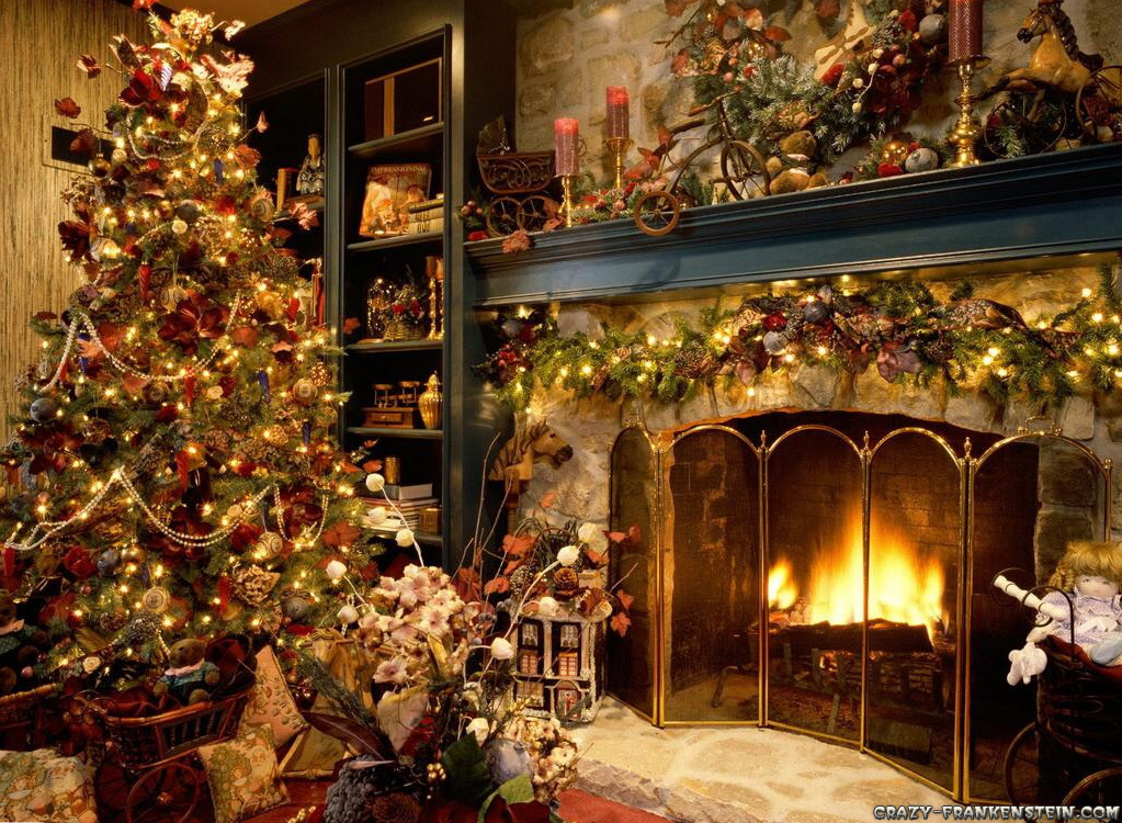 cozy christmas fire