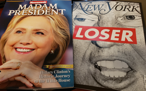 Hank Campbell Newsweek and New York magazines Clinton and Trump