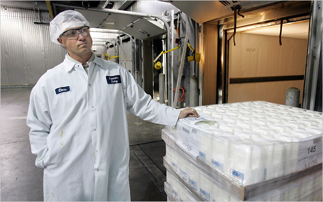 Pallet of Milk ready for delivery