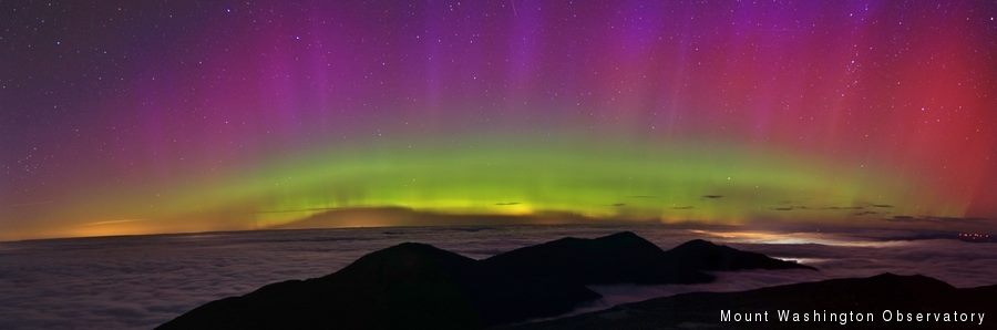 The Aurora Borealis as seen from the Mount Wilson Observatory last night. 