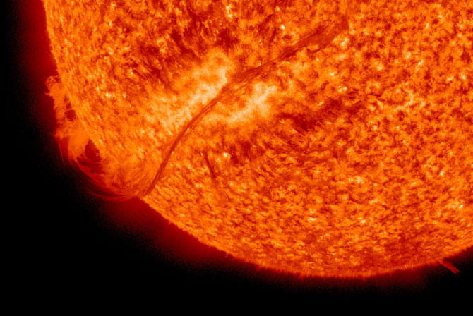 Snake filament on the Sun