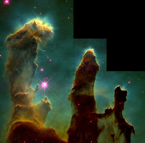 'Pillars of creation' (courtesy NASA/ESA)