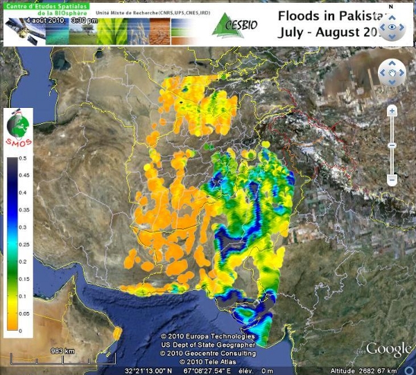 SMOS Pakistan flood 2010