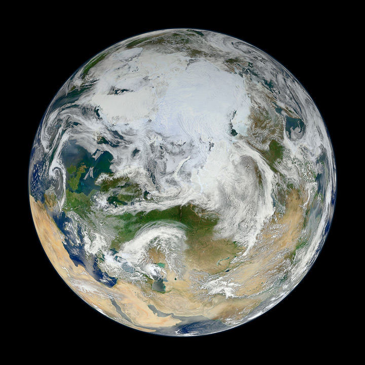 Blue marble Arctic View