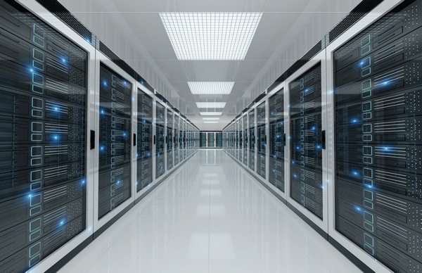A long corridor of servers