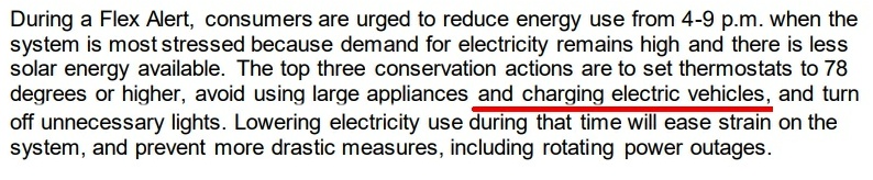 A Week After Voting To Ban Sales of Gasoline Cars, California Says To Stop Charging Electric Ones