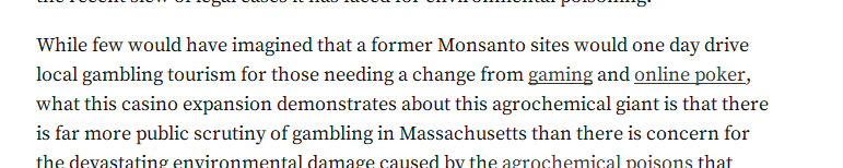 This Counterpunch Monsanto Conspiracy Theory Article Is Just A Veneer For Paid Gambling Sites