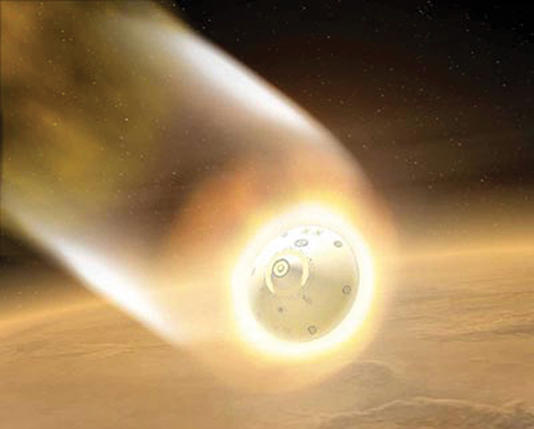 NASA artist conception of reentry from Genesis mission