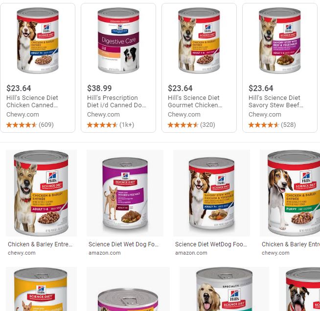 hill's science diet canned dog food