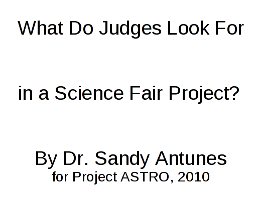 Winning Science Fair Secrets From A SciFair Judge