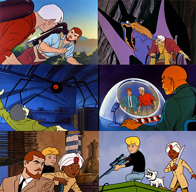 stills from Jonny Quest, copyright Hanna-Barbara