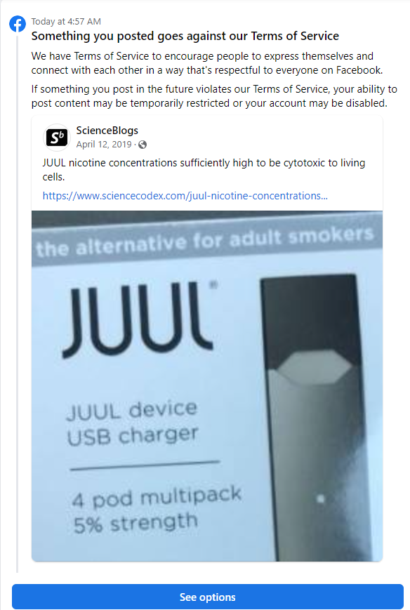 Does Juul Exploit Facebook's Algorithm To Suppress Criticism? Here Is Some Evidence