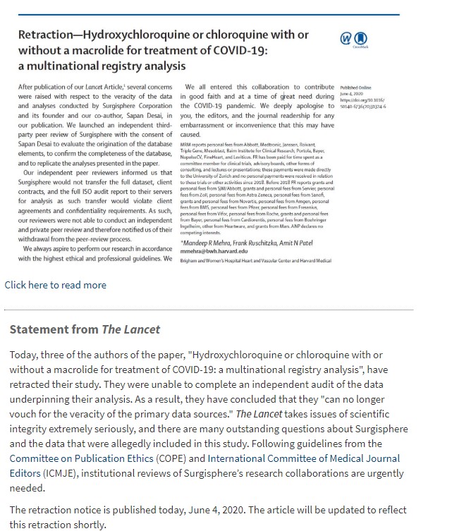 Who Is Surgisphere And How Did They Get Into A Lancet Hydroxychloroquine Paper?