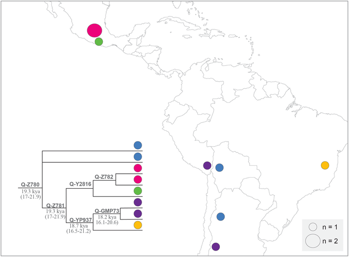 Y Chromosome Evidence For South American Colonization 18,000 Years Ago
