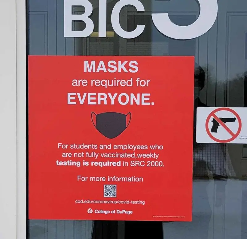 Mask required at College of DuPage Mask required at College of DuPage